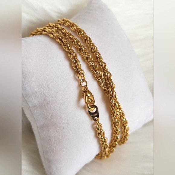14K Gold Plated Rope Chain 11 inch - Picture 2 of 4